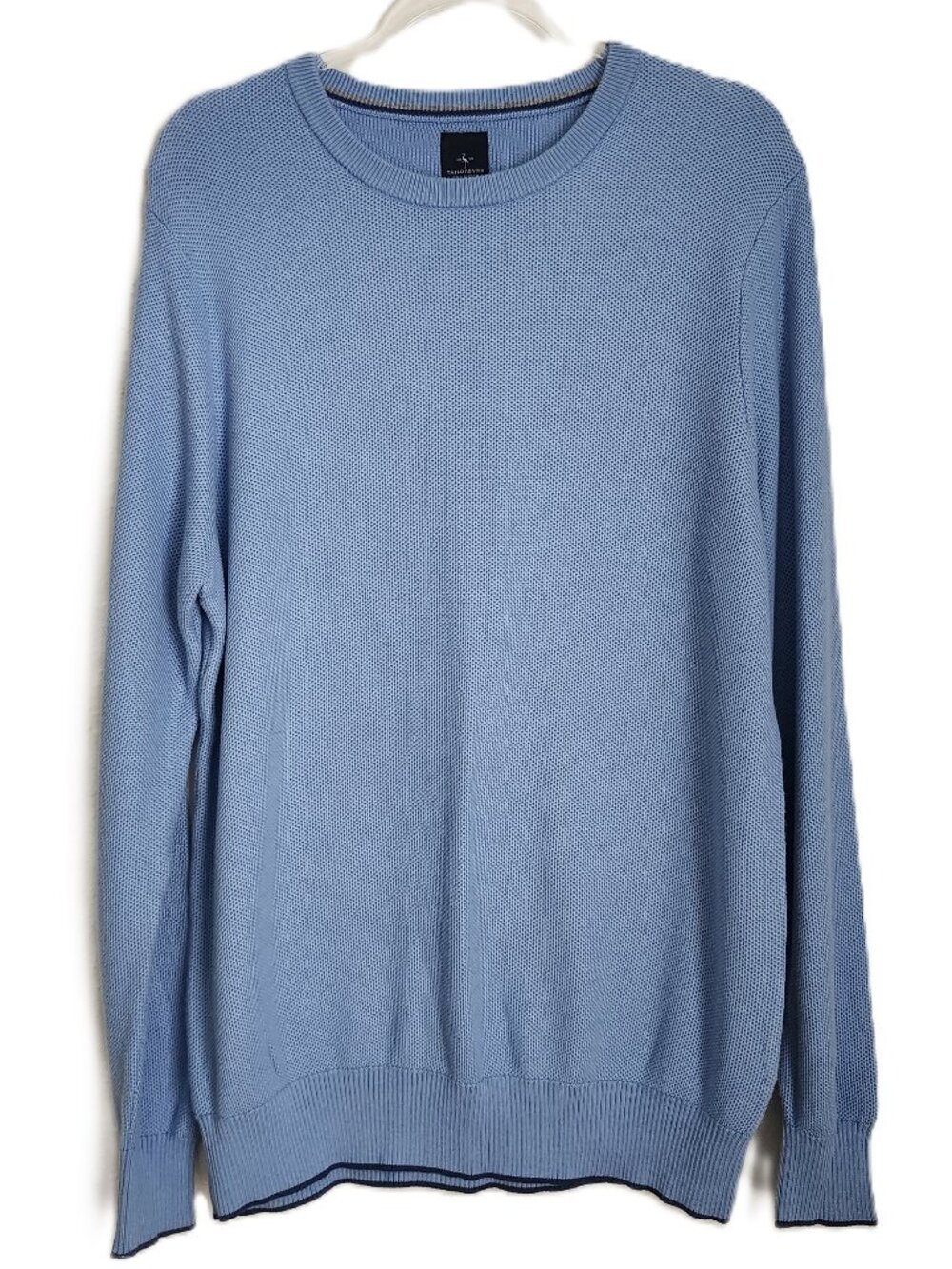 NEW TAILORBYRD Blue Crewneck Knit Sweater M